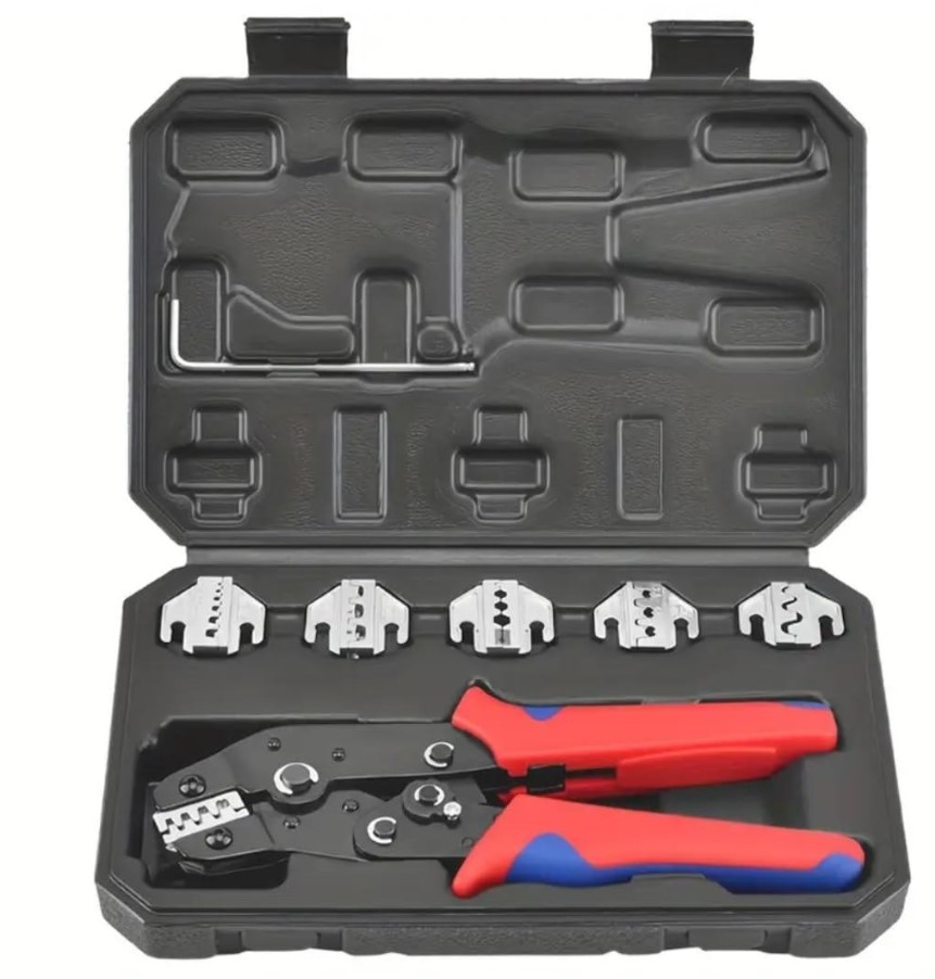 6-in-1 Crimping Plier Set – Multifunction Wire Stripper, Cutter, Crimper for Terminals 0.25-6mm² | Stainless Steel, Cable Splitting Tool | UAE Electrician & Automotive Repair Essential 